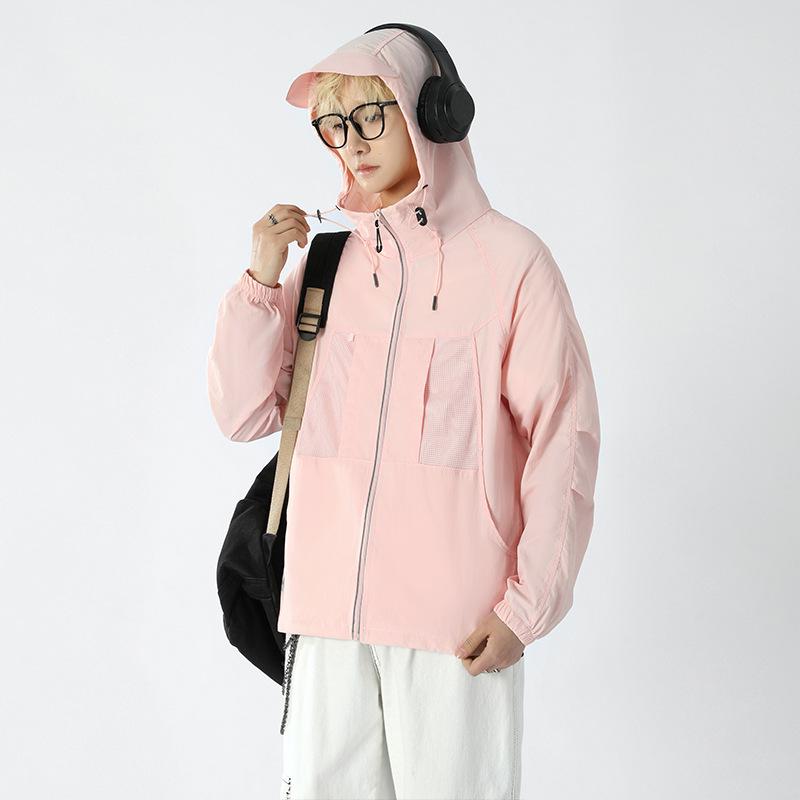 Unisex Lightweight Breathable Hooded Sun Protection Jacket for Outdoor Activities L