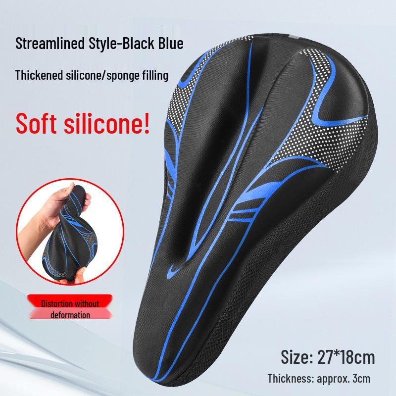 Thickened Silicone Seat Cover for Mountain and Folding Bikes