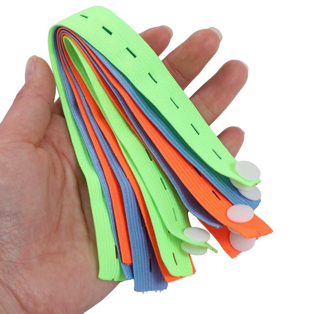 10pcs Nylon Storage Elastic Band With Button Hole Folding Clothes Band Binding Strap  T-shirt Pants