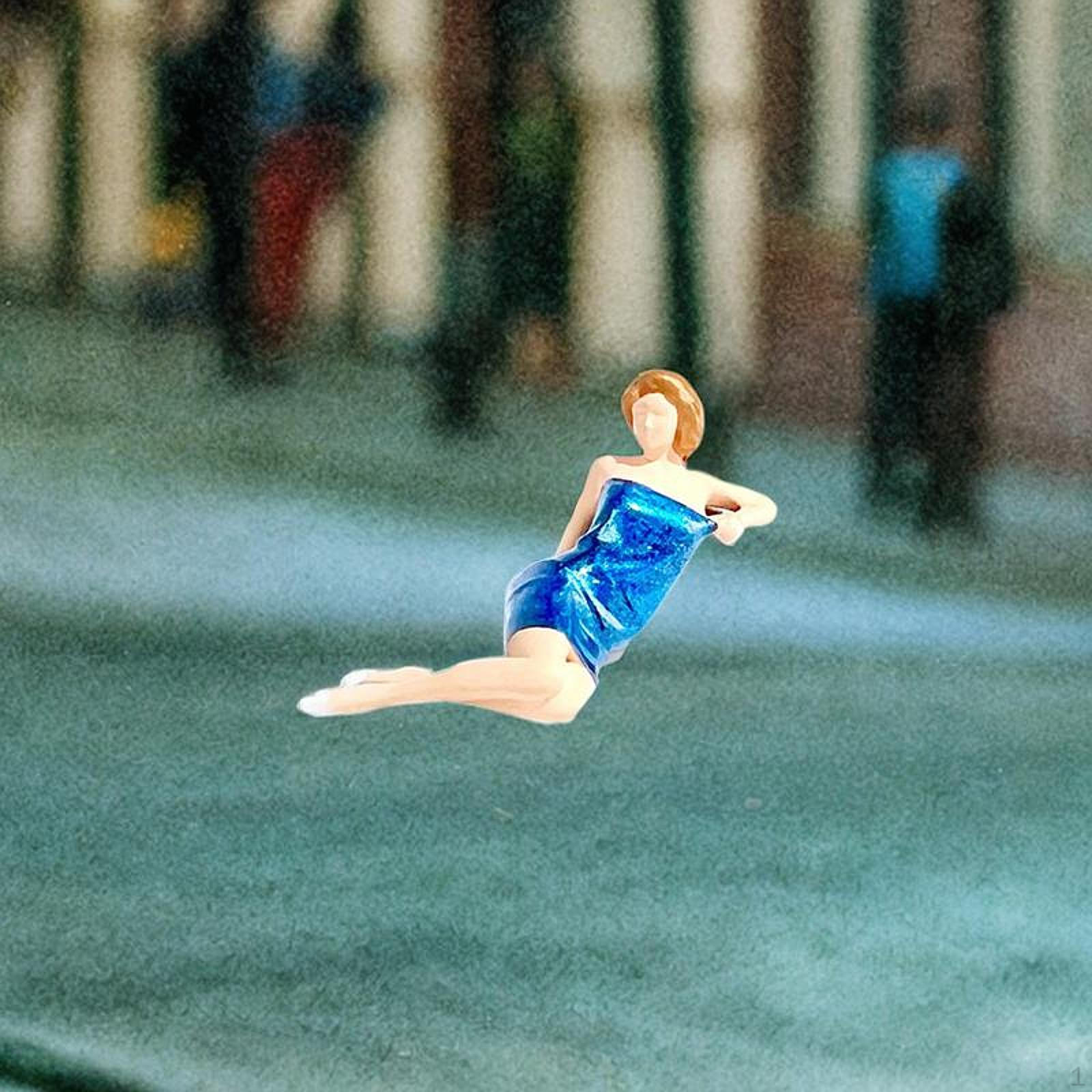 Miniature Lady Model 1/64 People Figure Mini Architectural Diorama Character for Dollhouse
