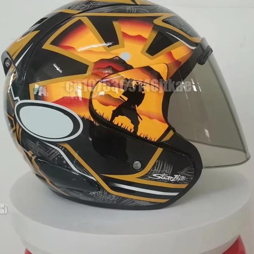 

Ram3 Pedrosa Samurai Half Helmet Мужской и женский мотоциклетный внедорожный летний шлем для скоростного спуска по горному кроссу Casco Capacete M дым