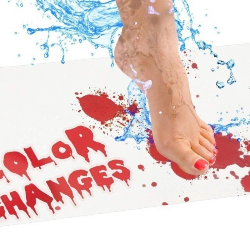 Funny Color Changing Blood Footprints Door Mat Non Slip Bloody Doormat Entrance Doormat  Indoor