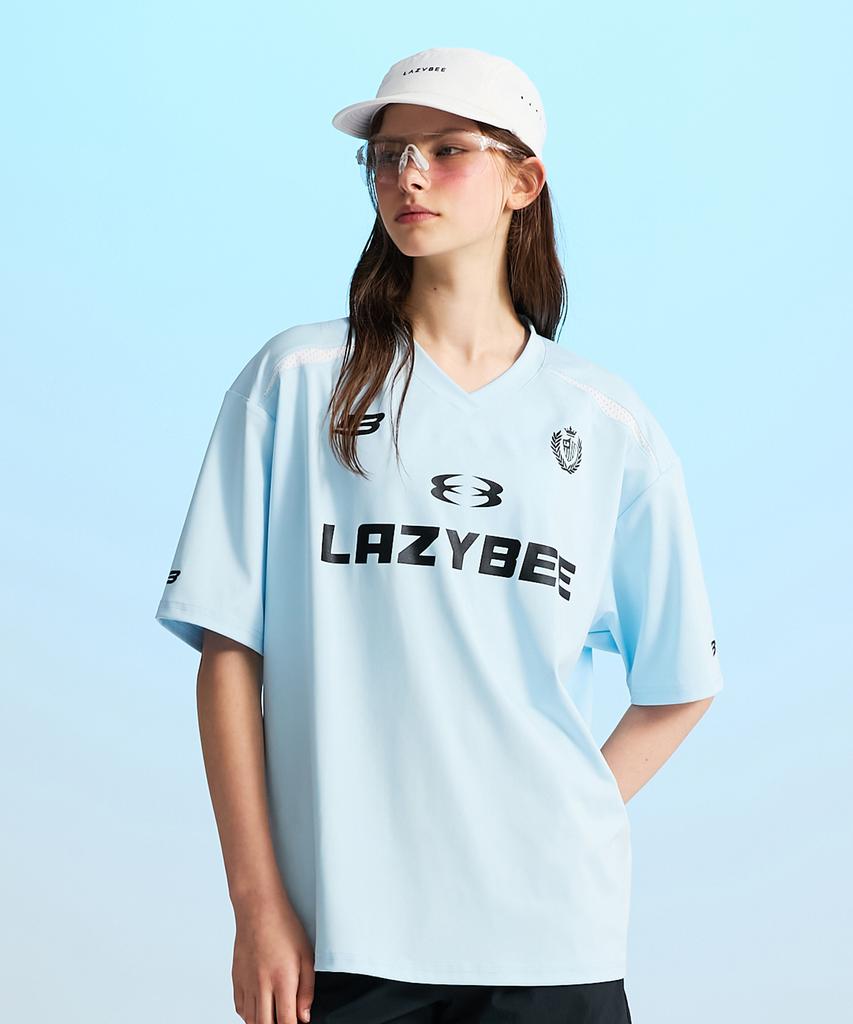 Leijibi Hydro Mesh Performance Oversized W Rash Guard Short Sleeve Jersey Sky Blue