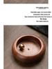 Walnut Mini Solid Wood Incense Holder - Multi-Hole Agarwood & Sandalwood Burner for Home & Travel