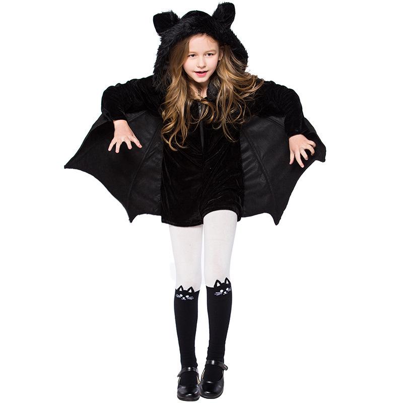 Girls' Bat Halloween Cosplay Costume for Stage Performance & Masquerade Party