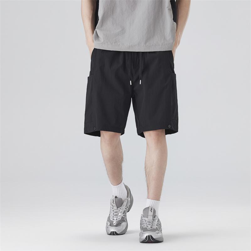 

Summer Casual Shorts Men s Versatile Breathable Five Quarter Pants 4XL чёрный