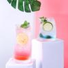 Tazza in Vetro Curva a Forma di Luna Trasparente Costolata Tazza da Bere per Colazioni a Casa Feste Eventi e Riunioni Sociali