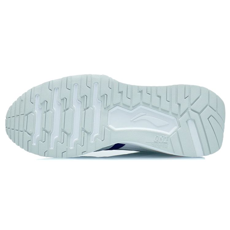 Li Ning 001 Shock Absorption Rebound Low Top Running Shoes Women Sneakers White Gray Blue AGCR184-1