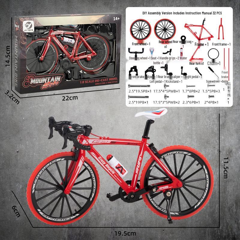 1:8 Scale Alloy Bicycle DIY Assembly Model - Cross-Border Exclusive
