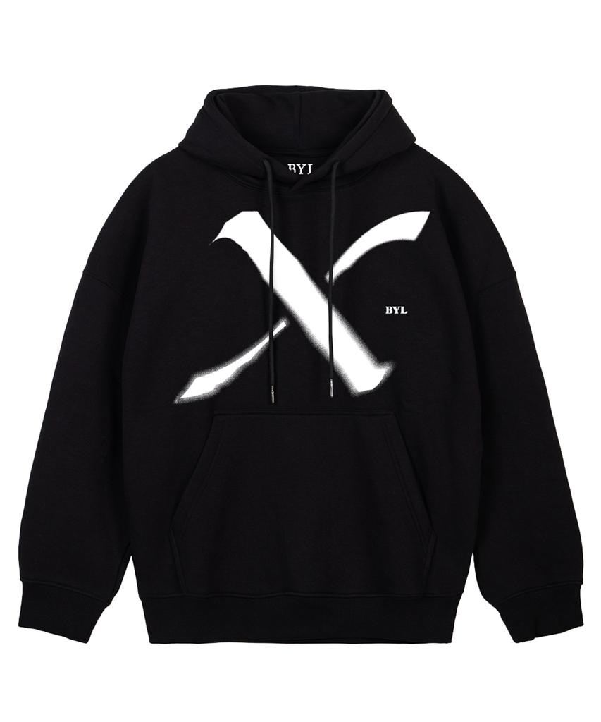 X Logo Hoodie Black