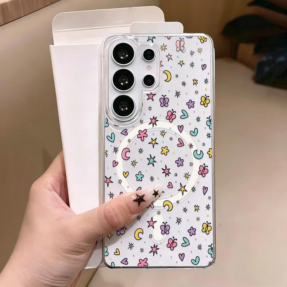Colorful Line Grid Pattern Phone Case For Samsung A57 A37 A56 5g A16 A17 A07 A55 A54 A35 A26 S26 Ultra S25 S24 For Magsafe Cover