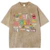 Colorful Letter Print Women's T-Shirt Loose Water System Oversized Short Sleeve Fashion Design Casual Cute Top