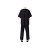 Y-3 Solid Color Casual Loose Irregular Hem Round Neck Pullover Short Sleeve T-Shirt Women Tops Black H44796