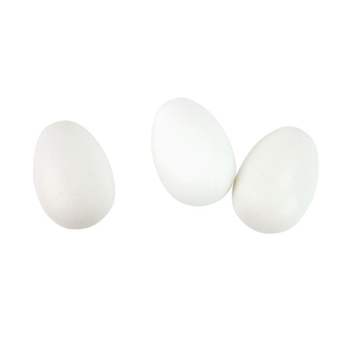 Décoration de Pâques - MegaCrea DIY - Oeuf en plastique - Blanc - 6x4cm - 8 pièces