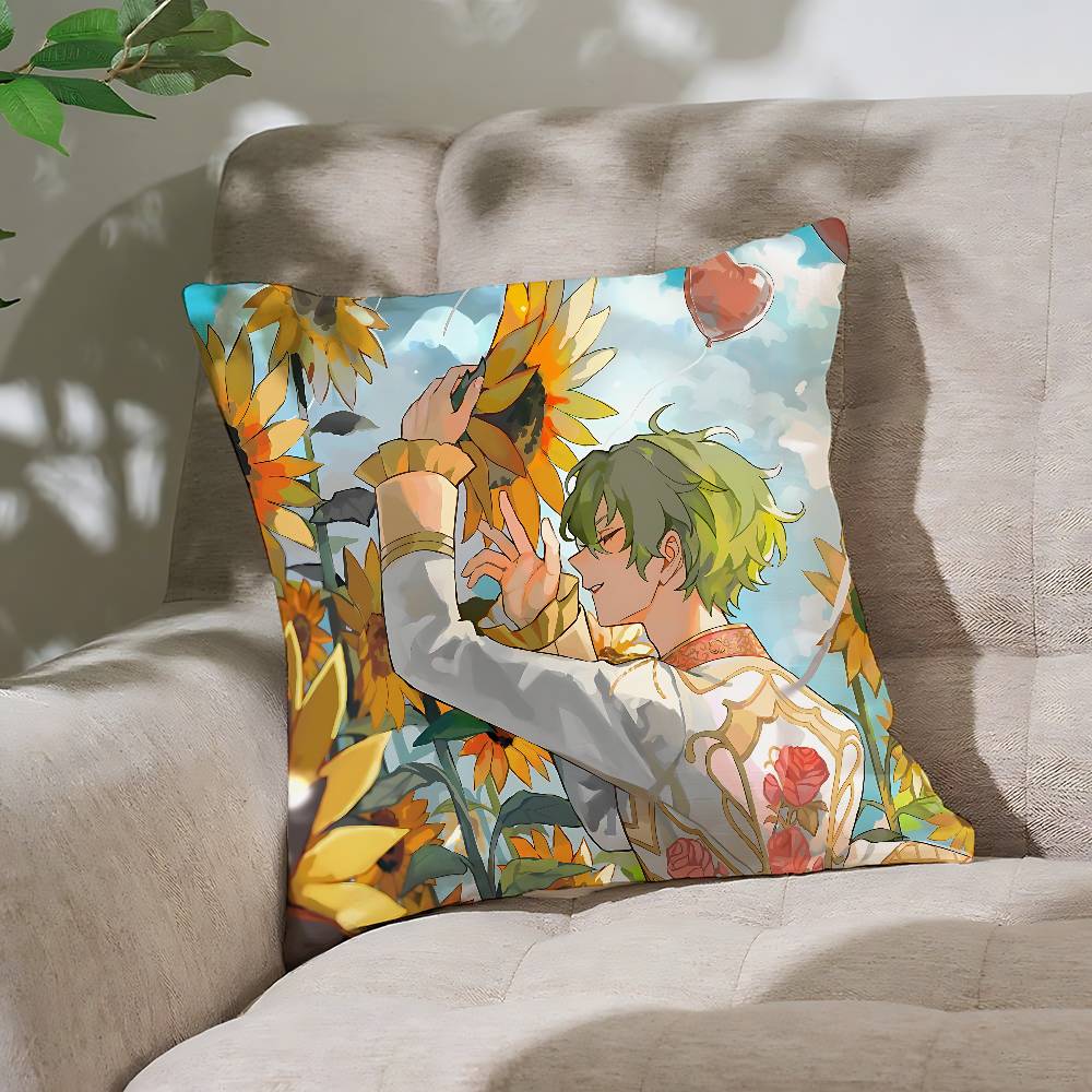 Ensemble Stars Pillow Case Throw Pillow Cover Nordic Vintage Style Cushion Covers Home Living Room Sofa Couch Seat Decor