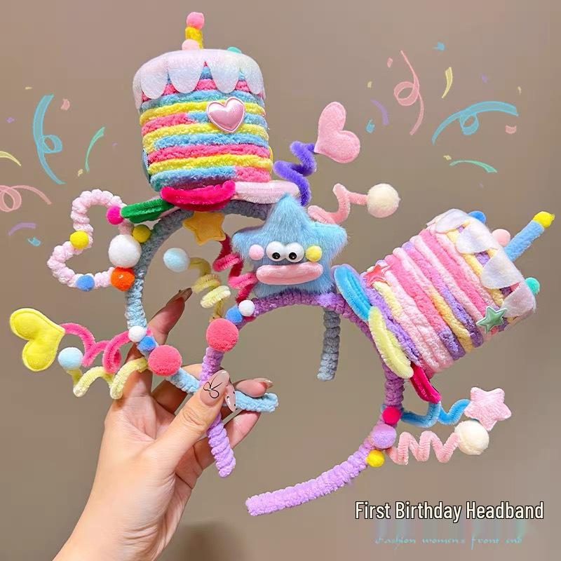 Handmade First Birthday Pipe Cleaner Hat: Cute Baby Photo Prop and Party Headwear Decoration