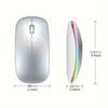 Rechargeable Bluetooth Wireless Mouse with 2.4GHz USB LED Backlit RGB Mouse for Computer Laptop Tablet PC Macbook Gaming Mouse