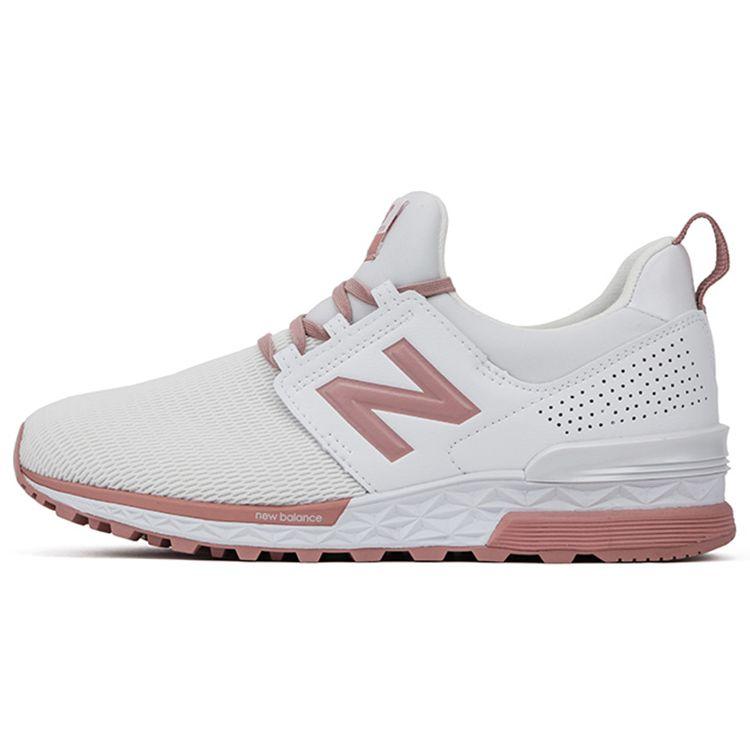 

New Balance Nb 574 Sport Fabric Synthetic Leather Comfortable Versatile Low Top Lifestyle Casual Shoes Women sneaker White WS574DSF 36