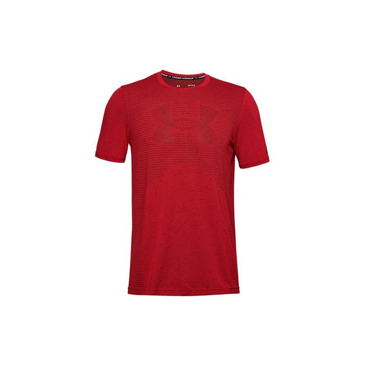 Under Armour T Shirts Men s Red Crew Neck Moderate Straight Fit 1356798-608 3XL