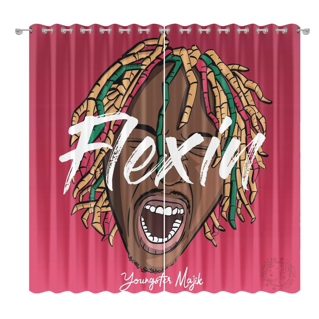 African American Female Curtain Fabric Bedroom Living Room Balcony Blackout Curtain Office Hotel Insulation Curtain