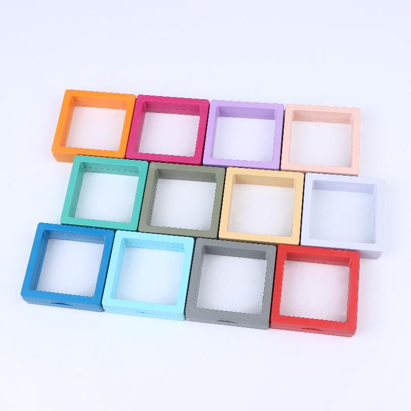 10Pcs Transparent Floating Display Box Plastic Film Jewelry Packaging Box Jewelry Necklace Ring And Collectible Storage Box