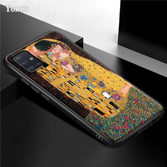 

Чехол Gustav Klimt Kiss Art для Samsung Galaxy S21 Ultra A51 A71 A52 A72 5g S20 Fe A50 A70 A41 A31 A30 A21s, черный чехол из ТПУ for Samsung A72 5G
