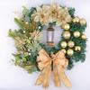 Christmas Wreath Front Door Xmas Garland with Bow Ribbon Berry Flower Decor Indoor Outdoor Winter Decoration