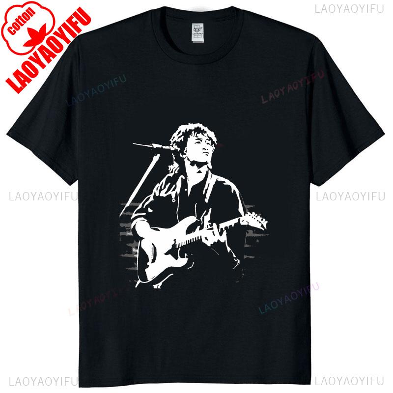 Viktor Tsoi Kino Double Sided Print Vintage Russian Punk Band Unisex Tshirt Oversized Streetwear Graphic Tee