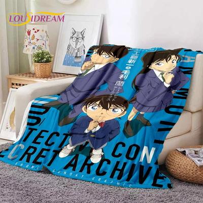 Anime Detektiv Conan Kreslená Měkká Flanelová Deka na Postele Ložnice Pohovka Piknik, Přehozová Deka na Přikrytí Venkovní Volnočasová Dřímka Dárek
