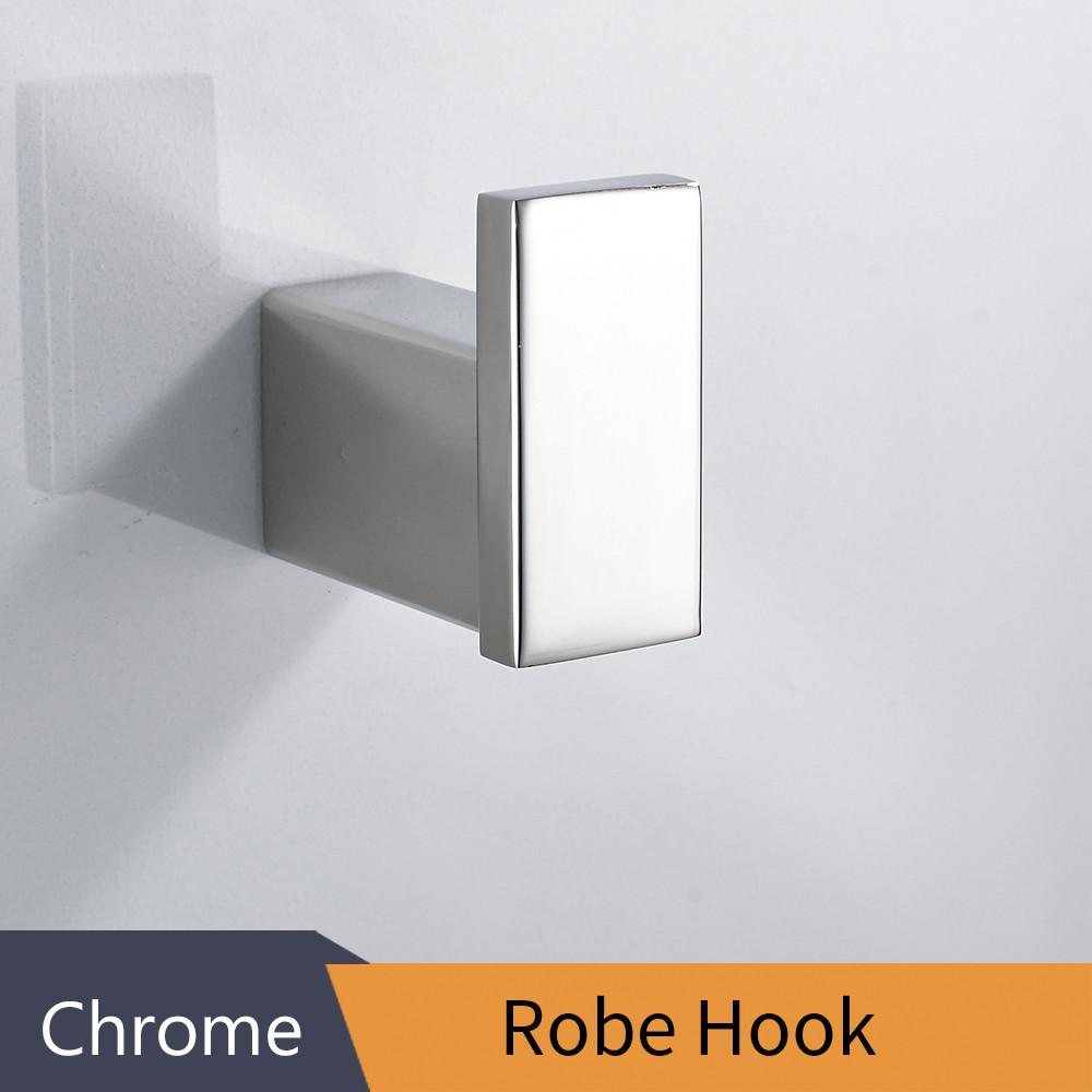 Robe Hooks Stainless Steel 304 Hooks for Hanging Clothes Hook Door Wall Hooks Square Bathroom Accessories Towel Hook 610001
