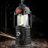 Solar Camping Lantern 1200 MAh Hand Crank Lantern High Brightness Long-Lasting Portable Camp Gear For Survival Tent Power Outage
