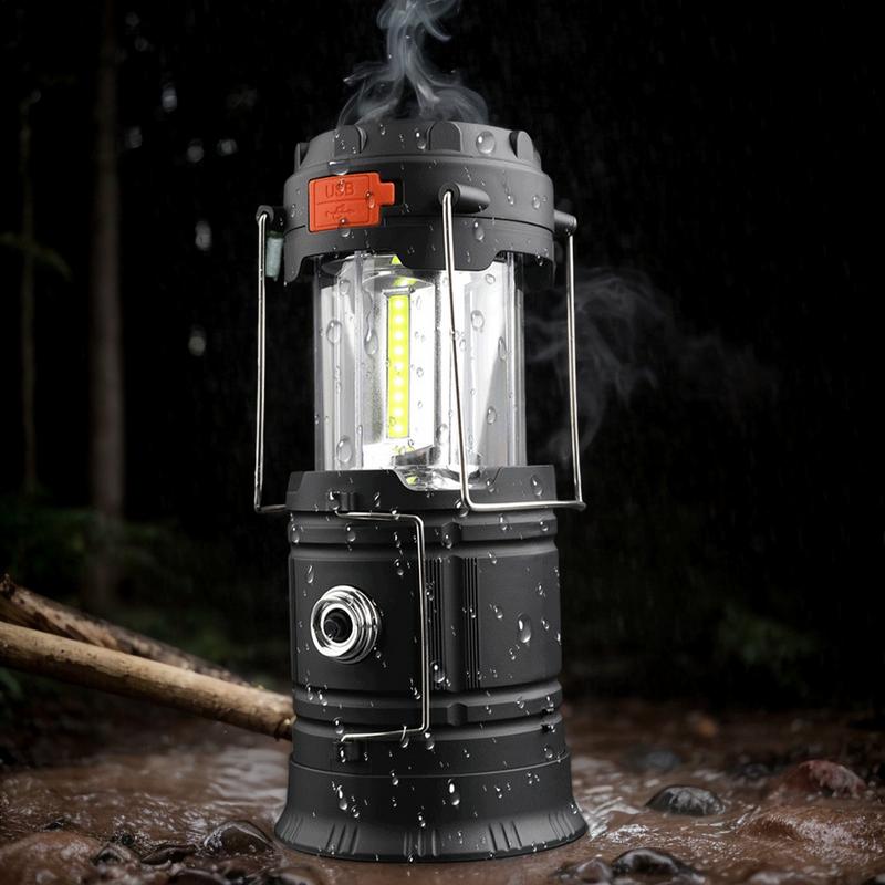 Solar Camping Lantern 1200 MAh Hand Crank Lantern High Brightness Long-Lasting Portable Camp Gear For Survival Tent Power Outage