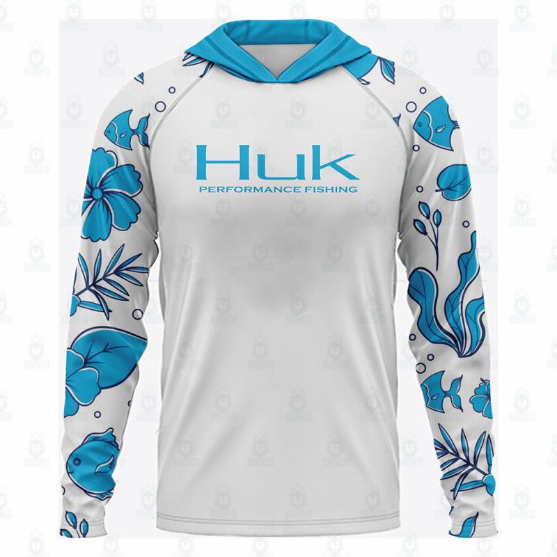 Huk Outdoor Meeresfischerei Hoodie: Anti-Mücken, Anti-UV, Fischerei-Bekleidung mit integriertem Milchseiden-Köder
