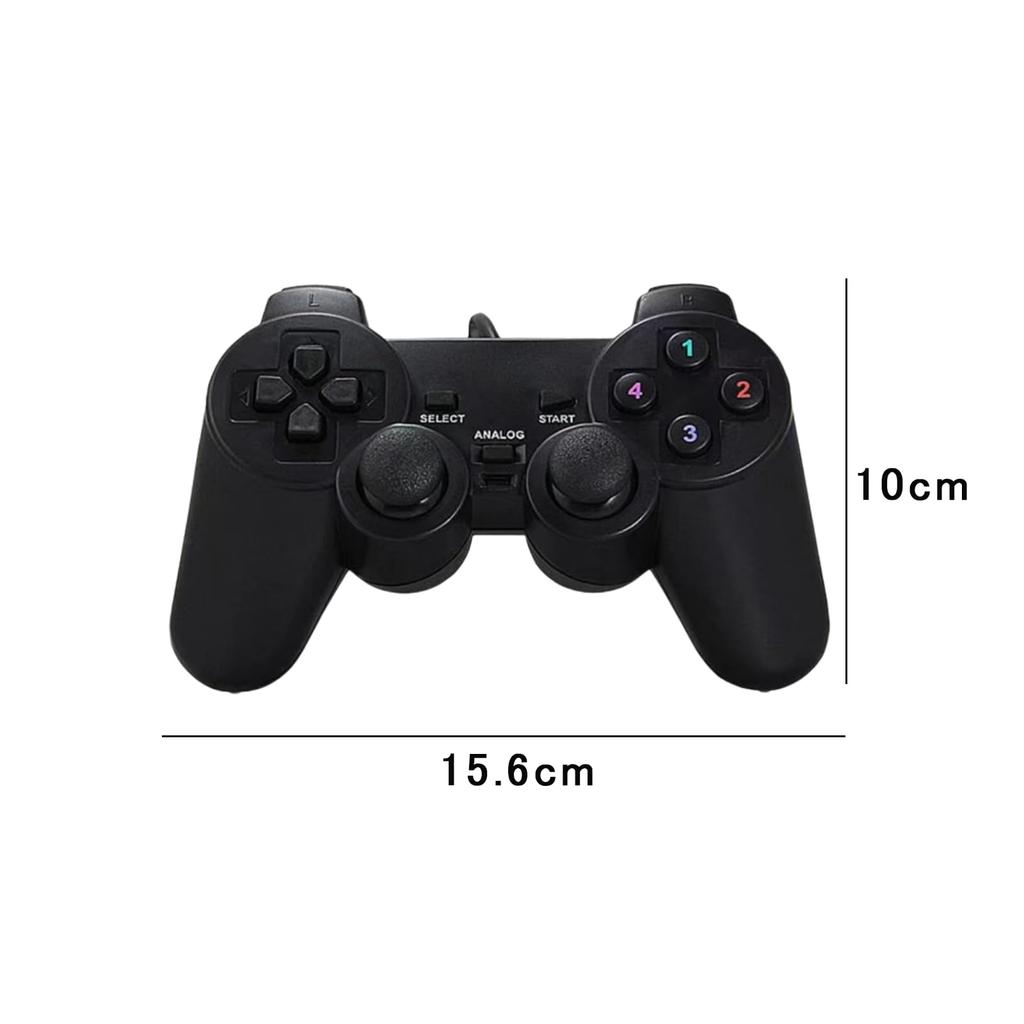 Gamepad cu fir pentru jocuri PC, Aspect similar PS, Compatibil cu Windows XP7810, cu stick-uri Hall Effect rezistente la drift, butoane spate, foc rapid și