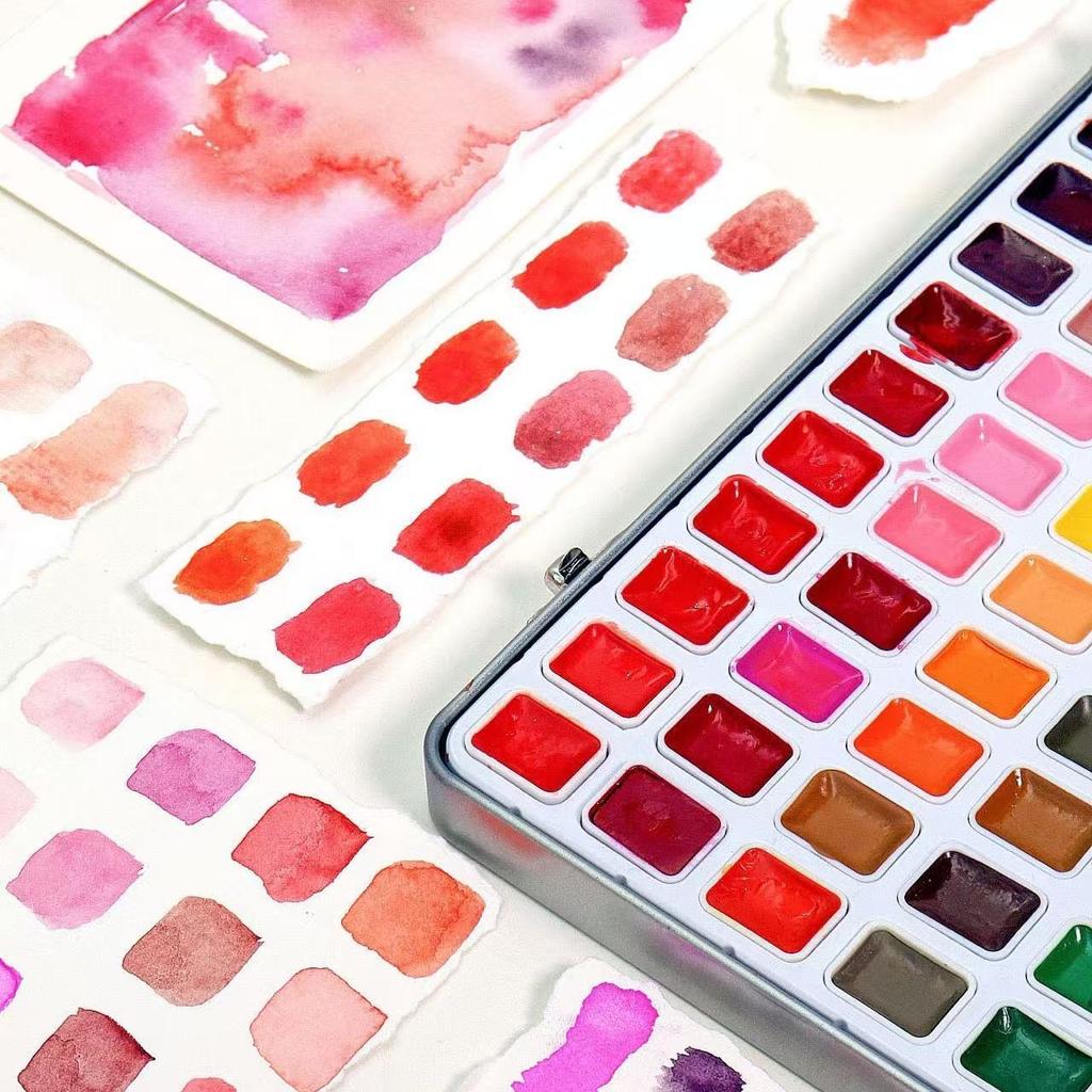 Künstler Aquarellfarbe 60-130 Farben Kunstset professionelles Zeichenpigment Kunstbedarf