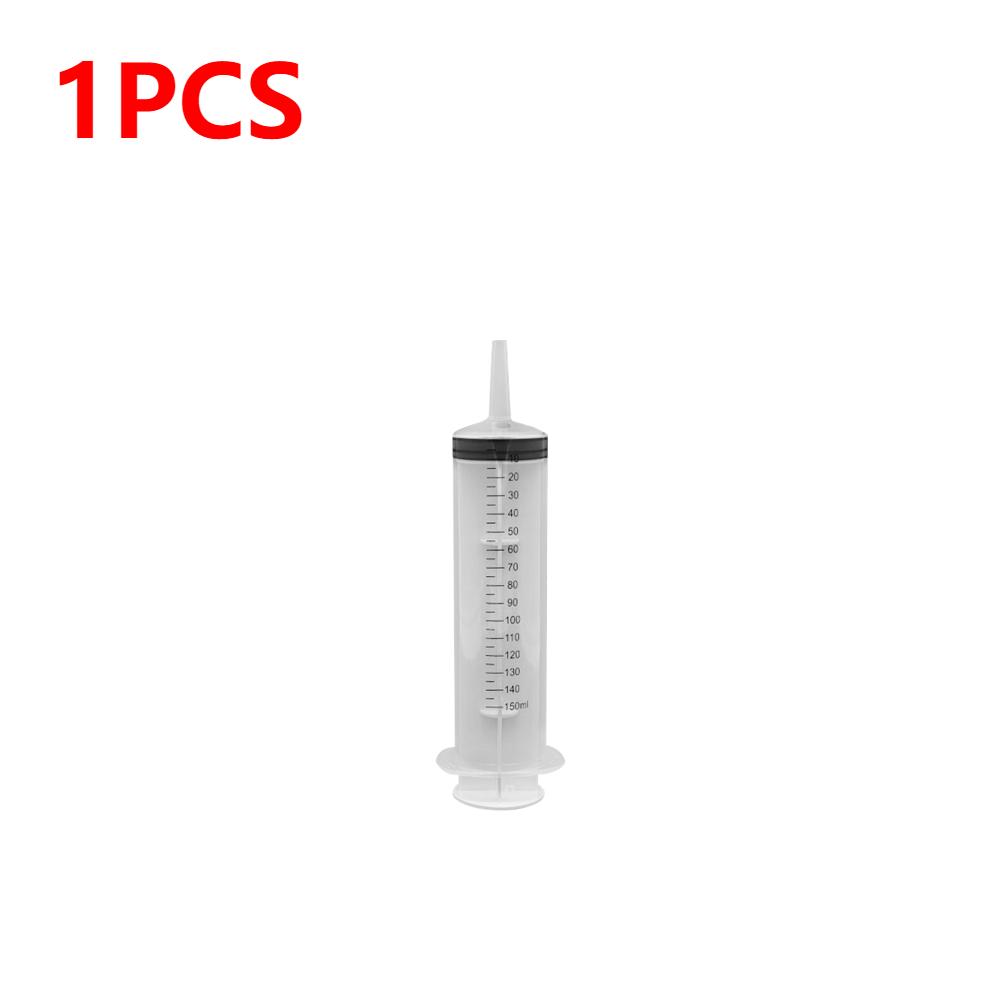 2-150ml Syringe Large Capacity With 100cm Hose Pump Measuring Washable Injector For Industrial Pet Food Feeding Oil Glue Fluid