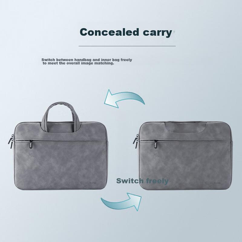 Llano Laptop Bag Notebook Storage Case for 14-15.4 Inch Durable Shockproof Suitable for Mac/Huawei Matebook