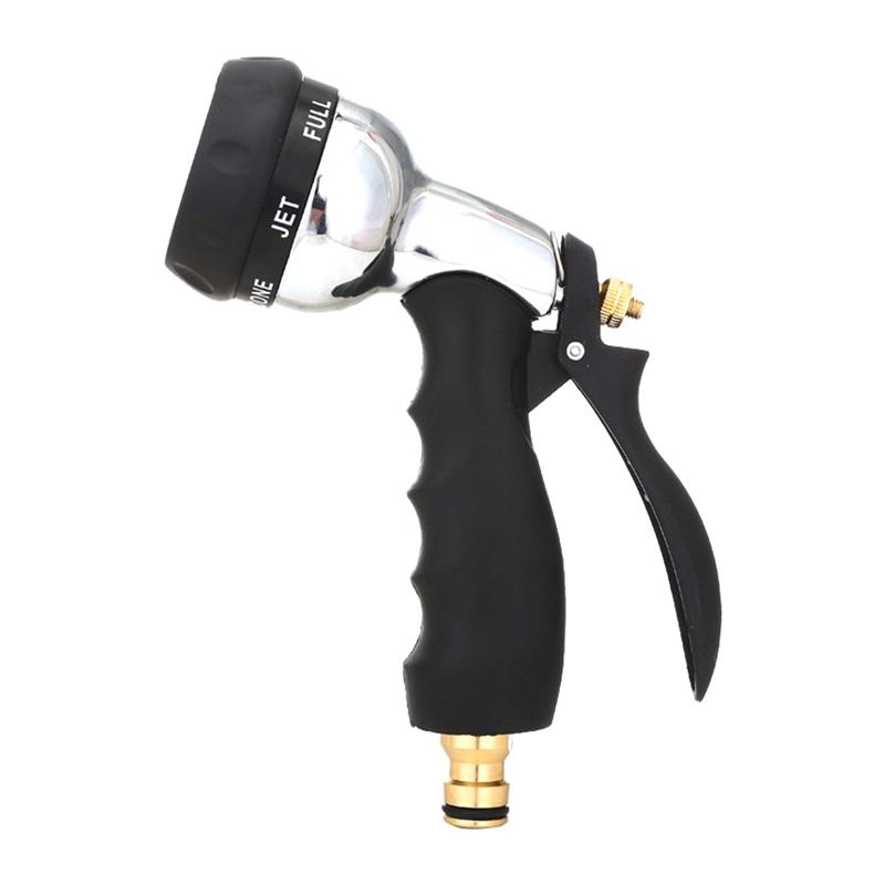 Water Spray Gun High Pressure Metal Water Spray Gun Rust Prevention with Rubber Handle for Car Garden Lawn Wash for Cleaning