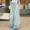 Women's High Waisted Drooping Sensation Quick Drying Wide Leg Solid Color Casual Pants