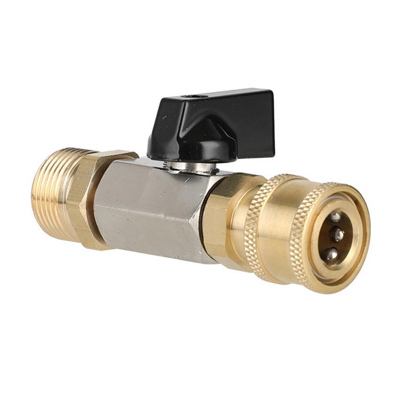 

High Pressure Wash Ball Valves 1/4inch Quick Connector M22 14MM Adapter With Quick Coupling Ball Valves Enduring 1