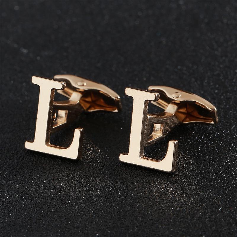 Exklusive goldene Alphabet Manschettenknöpfe für Herren - Elegantes Design für französische Hemden