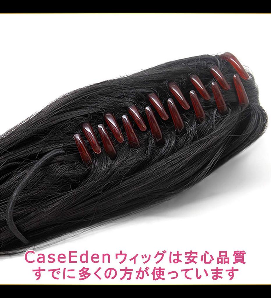 CaseEden Cosplay Wig Premium Long Twin Tails 120cm with Clip-in Hair, Heat Resistant, Black Hair WIG5409