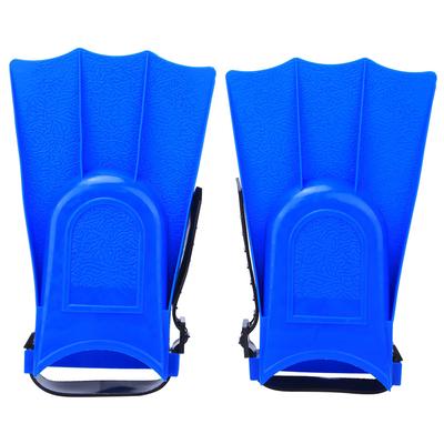 A Pair PVC Children Lightweight Diving Swimming Training Fins Snorkeling Short FlippersBlue 25 30 Yard