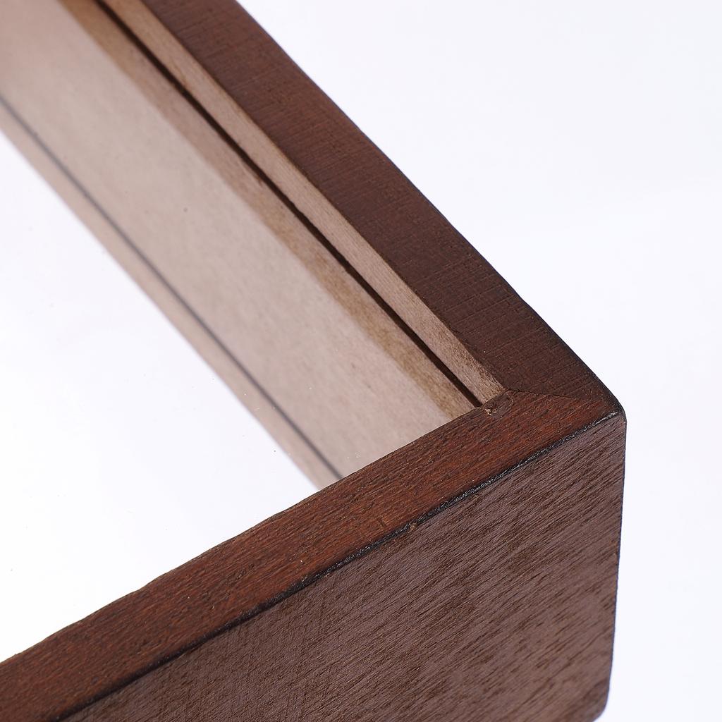 Cornice Scatola Ombra Rettangolare Acrilico Legno Contenitore Desktop Cartolina Fiori Pressati Foglia Secca Vetrina Espositore Campioni Foto