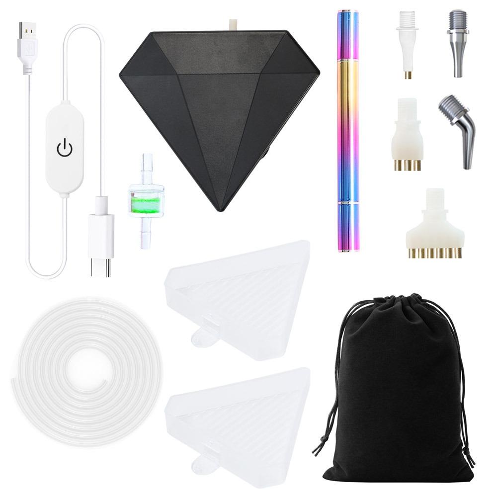DIY Craft Vacuum Diamond Painting Pen Kits USB Powered with Storage Bag Suction Device Point Drill Tool Beading Plates