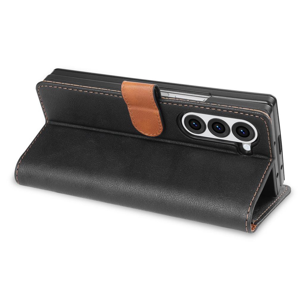 N.BEKUS CSJ-001 For Samsung Galaxy Z Fold6 5G Stand Case PU Leather Wallet Phone Cover