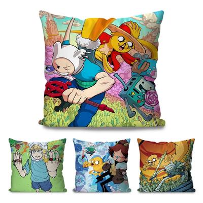 A-Avontuur Tijd Komedie Animatie Kussensloop Vierkante Kussen Slaapkamer Bank Vrije Tijd Comfort Auto Woonkamer Huisdecoratie 40X40
