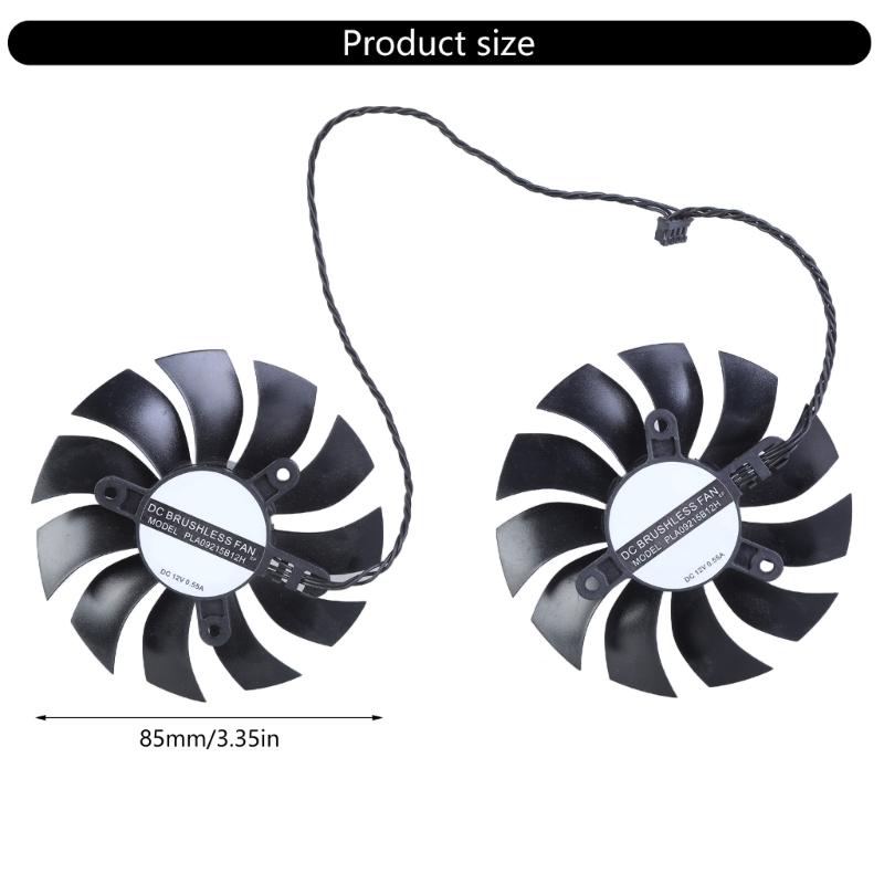 4 Pin Soğutma Fanı Yüksek Verimlilik PLA09215B12H GTX1070 1060 GTX1060 GTX1070 Grafik Kartı İçin Oyun Performansını Artırır