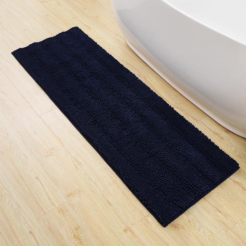 Short Velvet Chenille Floor Surface Mat Long Doormat Washroom Moisture-wicking Slip-resistant Mat Bathroom Bedroom Carpet