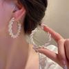 1Pair Fashion Temperament Pearls Round Earrings For Women Girls Simple Elegant Personalized Earrings Daily Accessories Gifts